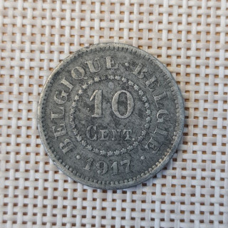 Belgium 10 Centimes 1917 KM-81 VF
