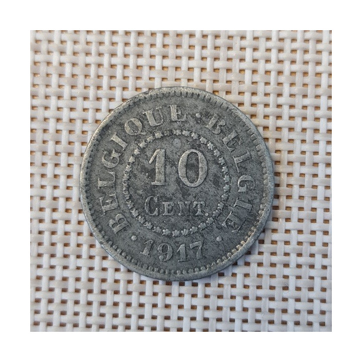 Belgium 10 Centimes 1917 KM-81 VF