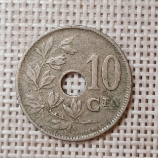 Belgium 10 Centimes 1922 KM-86 VF