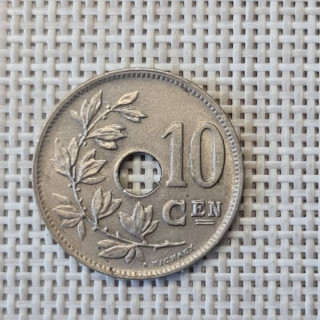 Belgium 10 Centimes 1924 KM-86 VF
