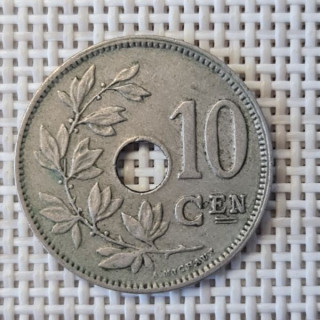 Belgium 10 Centimes 1925 KM-86 VF