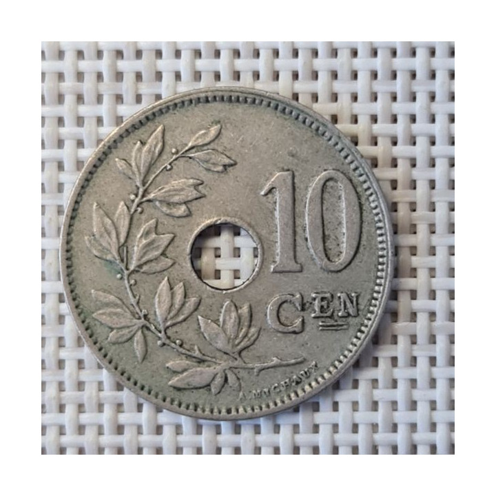 Belgium 10 Centimes 1925 KM-86 VF