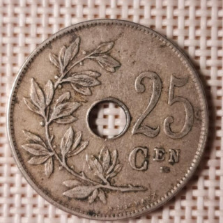 Belgium 25 Centimes 1910 KM-69 VF