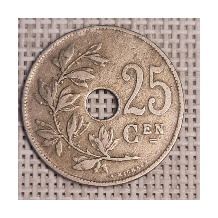 Belgium 25 Centimes 1921 KM-69 VF