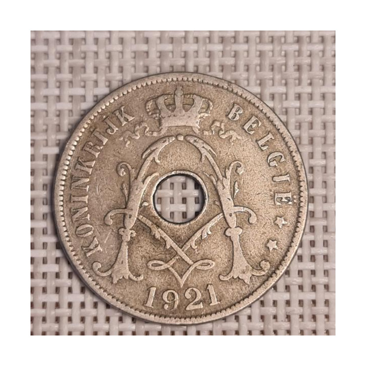 Belgium 25 Centimes 1921 KM-69 VF