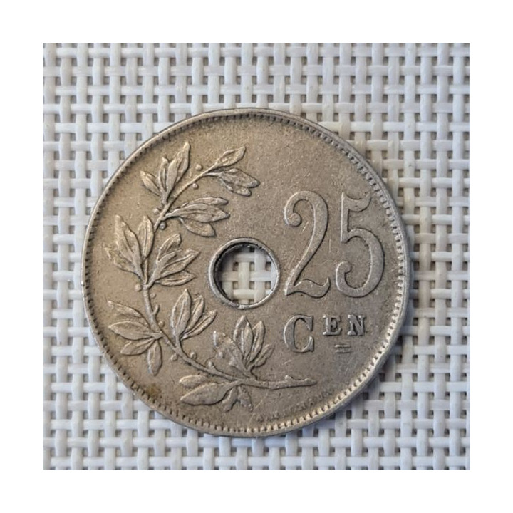 Belgium 25 Centimes 1922 KM-69 VF