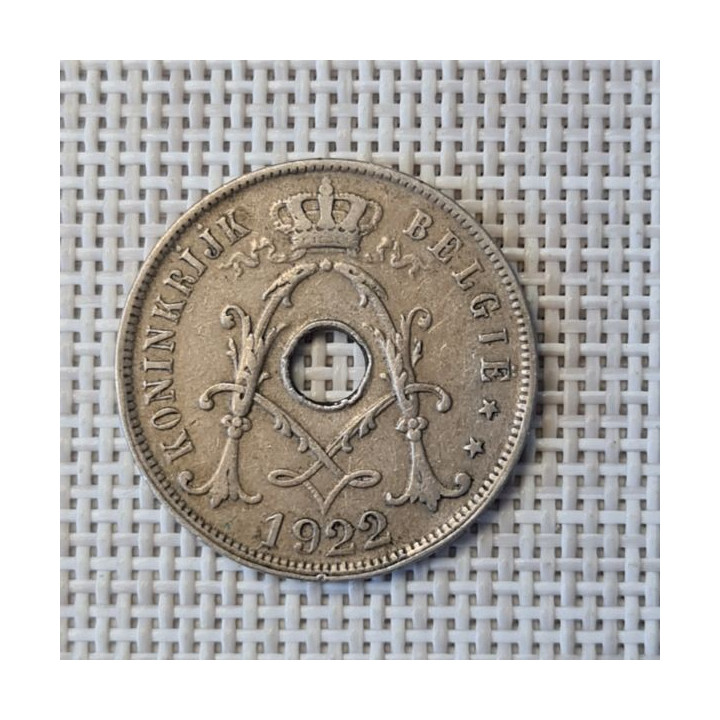 Belgium 25 Centimes 1922 KM-69 VF