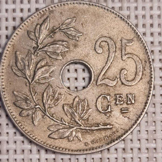 Belgium 25 Centimes 1927 KM-69 VF