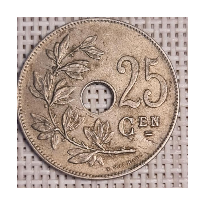 Belgium 25 Centimes 1927 KM-69 VF