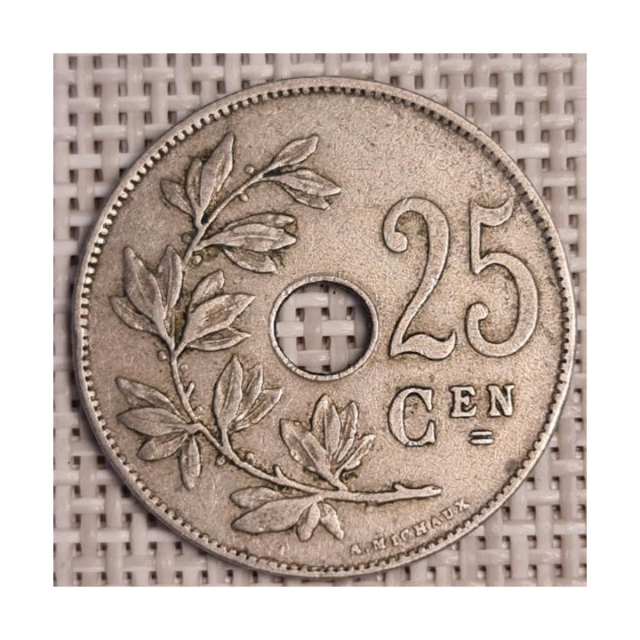 Belgium 25 Centimes 1928 KM-69 VF