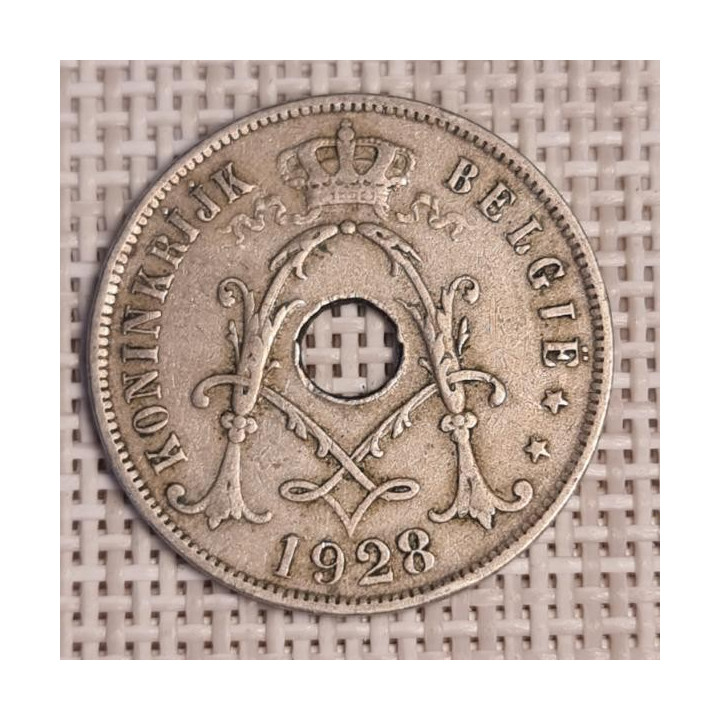 Belgium 25 Centimes 1928 KM-69 VF