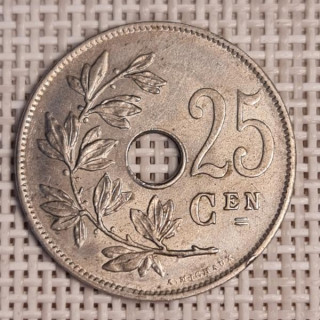 Belgium 25 Centimes 1929 KM-69 VF