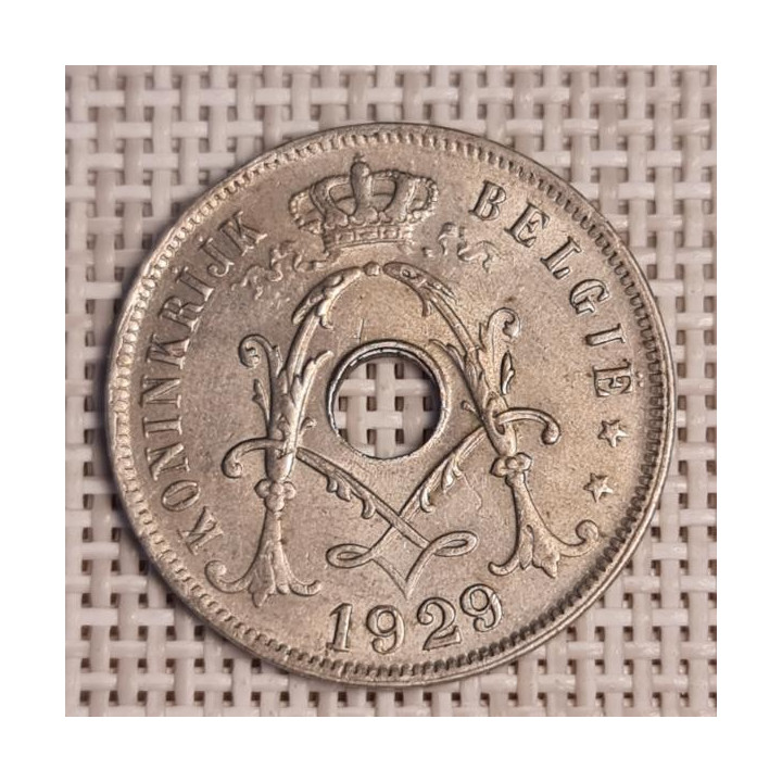 Belgium 25 Centimes 1929 KM-69 VF