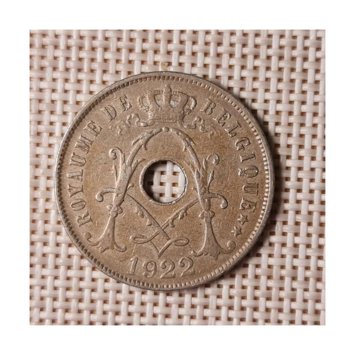 Belgium 25 Centimes 1922 KM-68 VF