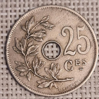 Belgium 25 Centimes 1927 KM-68 VF