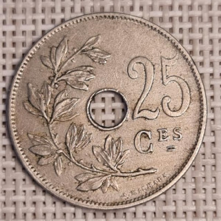 Belgium 25 Centimes 1928 KM-68 VF