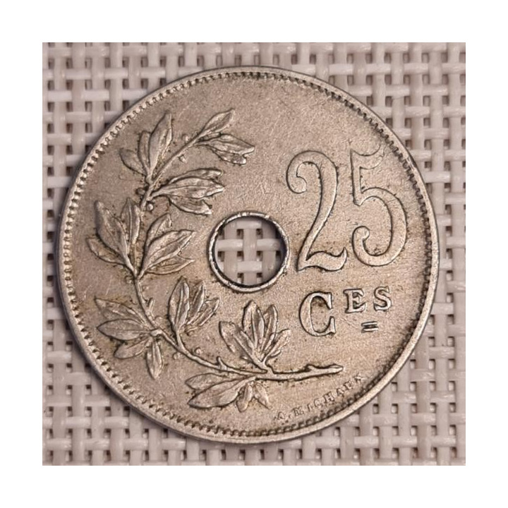Belgium 25 Centimes 1928 KM-68 VF