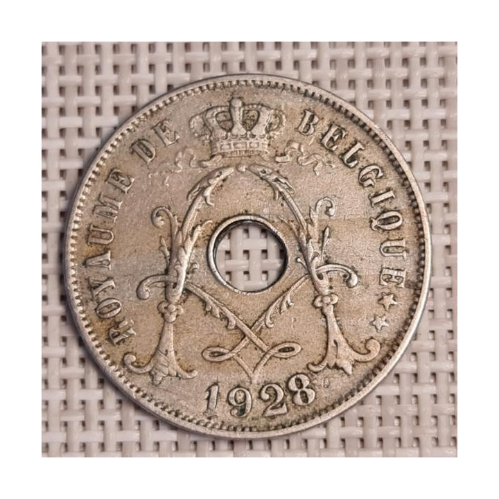 Belgium 25 Centimes 1928 KM-68 VF