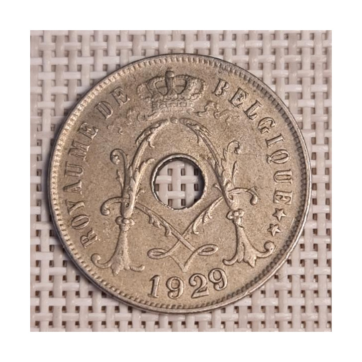 Belgium 25 Centimes 1929 KM-68 VF