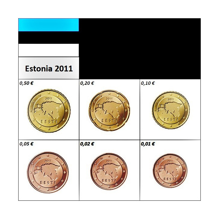 Estonia 1 - 50 Euro Cents 2011 UNC