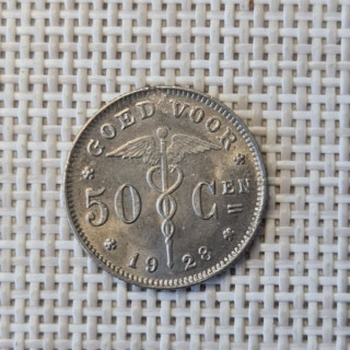 Belgium 50 Centimes 1928 KM-88 VF
