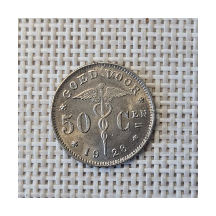Belgium 50 Centimes 1928 KM-88 VF