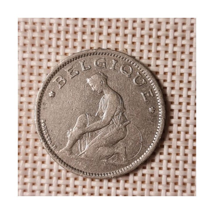 Belgium 1 Franc 1929 KM-89 VF
