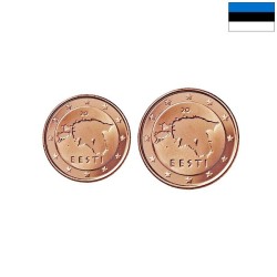 Estonia 1 & 2 Euro Cents 2012 UNC