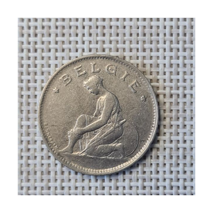 Belgium 1 Franc 1928 KM-90 VF