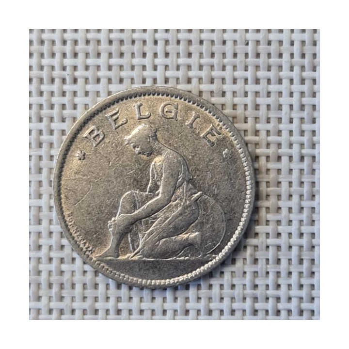 Belgium 1 Franc 1935 KM-90 VF