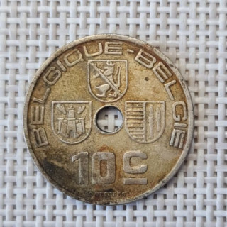 Belgium 10 Centimes 1938 KM-112 VF