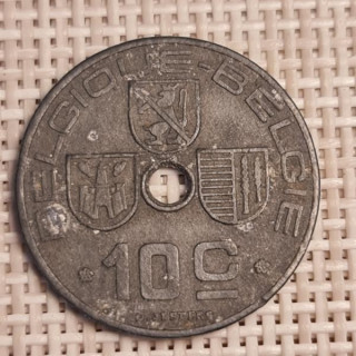 Belgium 10 Centimes 1942 KM-125 VF