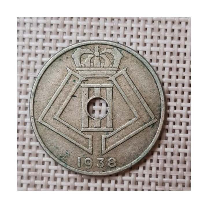 Belgium 25 Centimes 1938 KM-114 VF