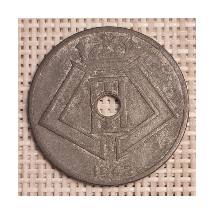 Belgium 25 Centimes 1942 KM-131 VF