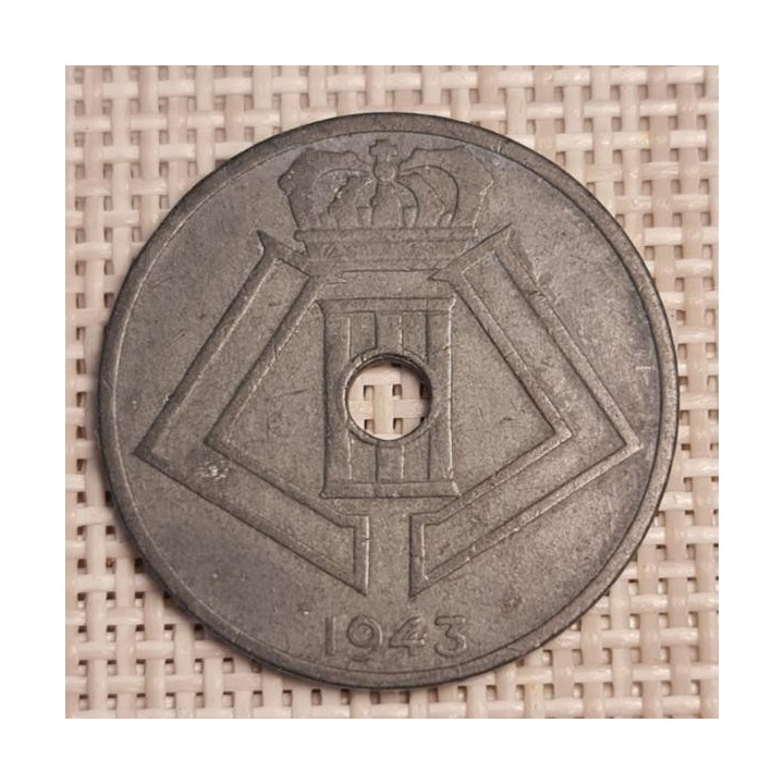 Belgium 25 Centimes 1943 KM-131 VF