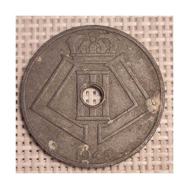 Belgium 25 Centimes 1945 KM-132 VF
