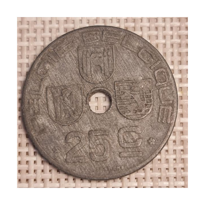 Belgium 25 Centimes 1946 KM-132 VF