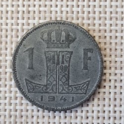 Belgium 1 Franc 1941 KM-127 VF