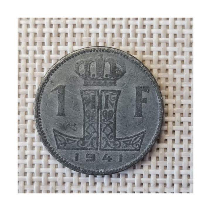Belgium 1 Franc 1941 KM-127 VF
