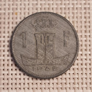 Belgium 1 Franc 1942 KM-128 VF