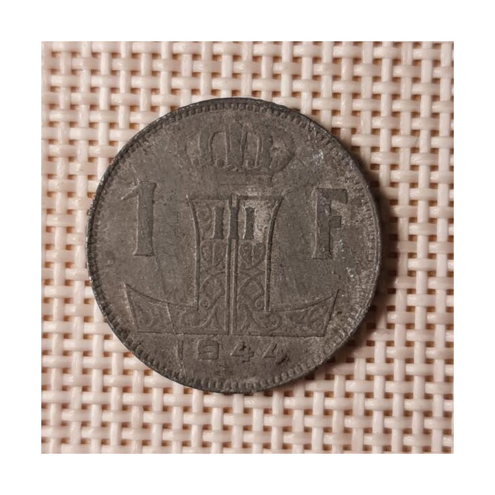 Belgium 1 Franc 1944 KM-128 VF