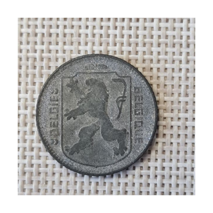 Belgium 1 Franc 1945 KM-128 VF