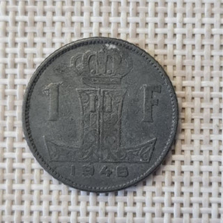 Belgium 1 Franc 1946 KM-128 VF