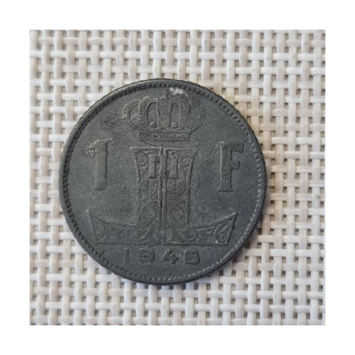 Belgium 1 Franc 1946 KM-128 VF