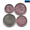 Estonia 1, 2, 5, 20 Euro Cents 2017 UNC