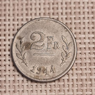Belgium 2 Francs 1944 KM-133 VF