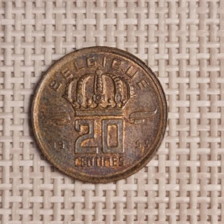 Belgium 20 Centimes 1953 KM-146 VF