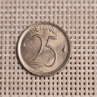 Belgium 25 Centimes 1964 KM-153 XF