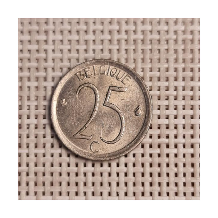 Belgium 25 Centimes 1964 KM-153 XF