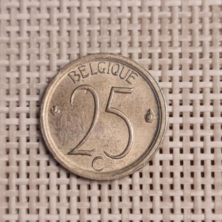 Belgium 25 Centimes 1968 KM-153 VF